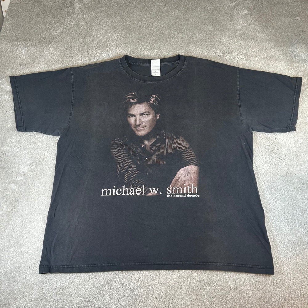 Vintage Y2K Gildan Michael W. Smith T-Shirt Mens XL Black 2003 Tour Graphic Tee
